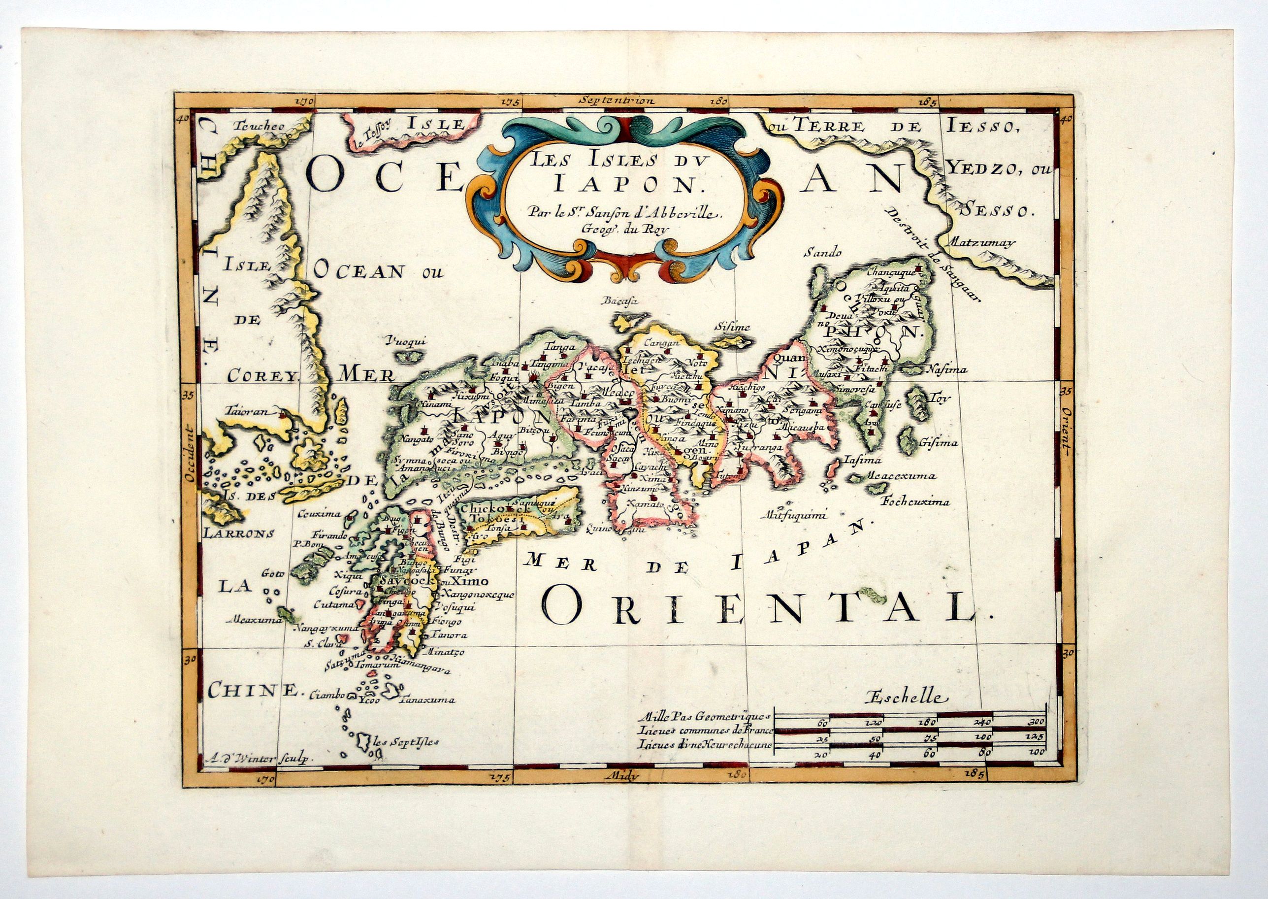 SANSON, N., LES ISLES DU IAPON (Japan.), antique map, old maps