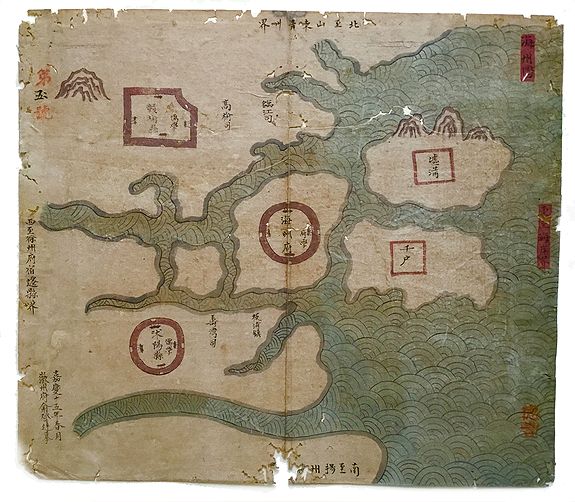 Yu Dengda., Haizhou Prefecture, Jiangsu Province., antique map, old maps