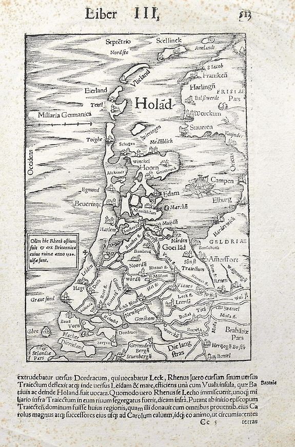 MÜNSTER, S., Holad., antique map, old maps