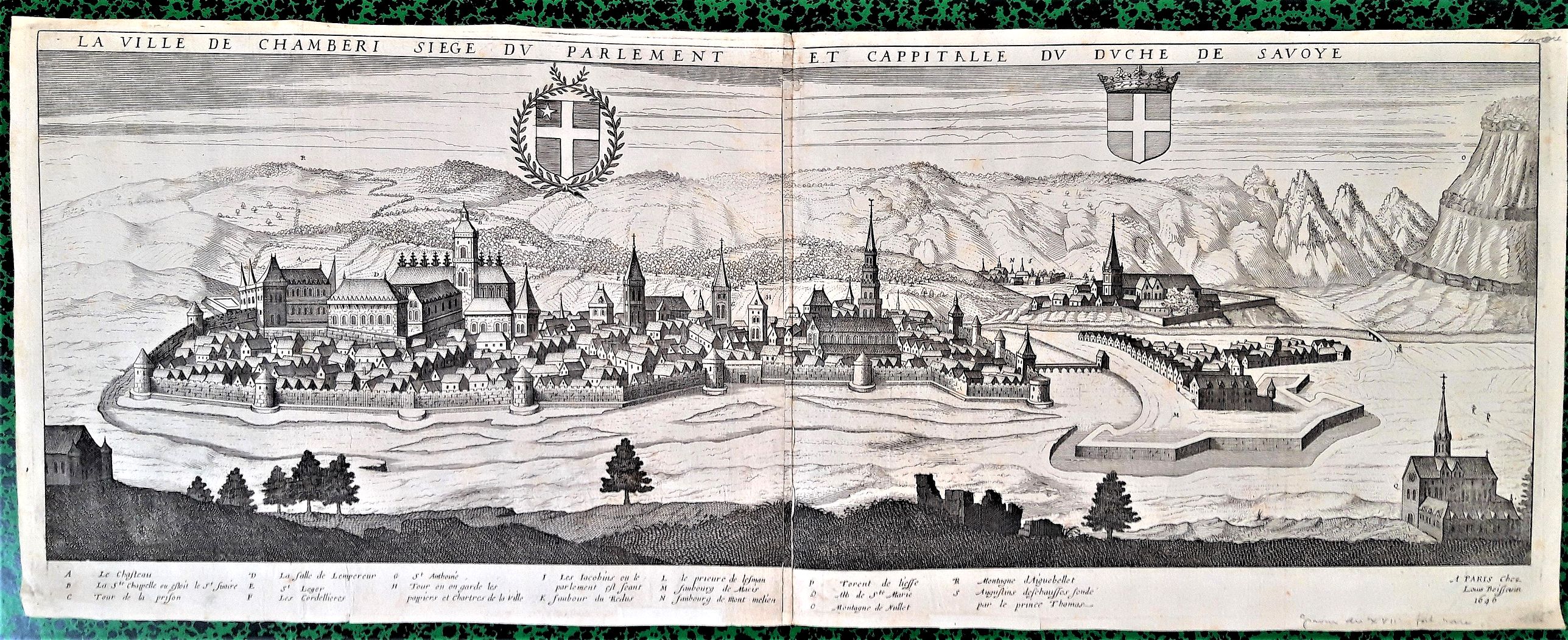 BOISSEAU, Jean., BOISSEAU Jean 1646. Théatre des Citez. , antique map, old maps