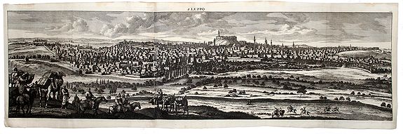 DE BRUYN, C., ALEPPO (Syria)., antique map, old maps