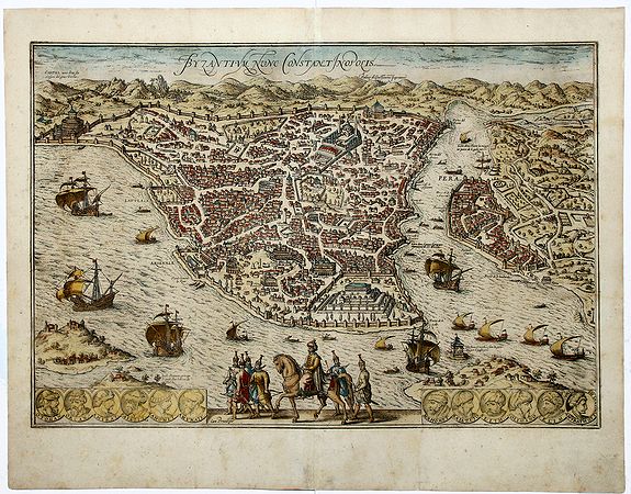 BRAUN,G. / HOGENBERG, F., Byzantium nunc Constantinopolis., antique map, old maps