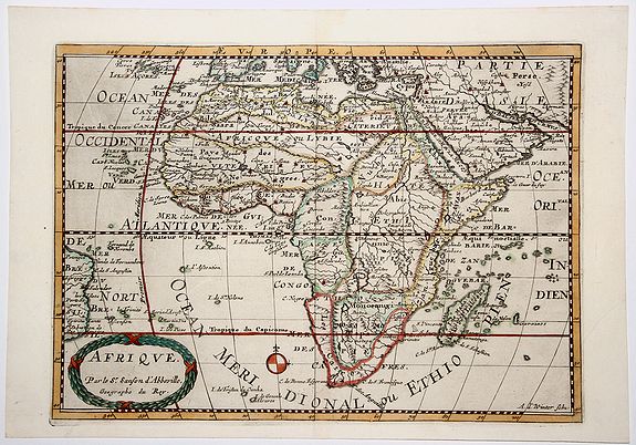 SANSON D'ABBEVILLE, N., AFRIQUE., antique map, old maps
