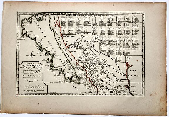 DE FER, N., Cette Carte DE CALIFORNIE et DU NOUVEAU MEXIQUE., antique map, old maps
