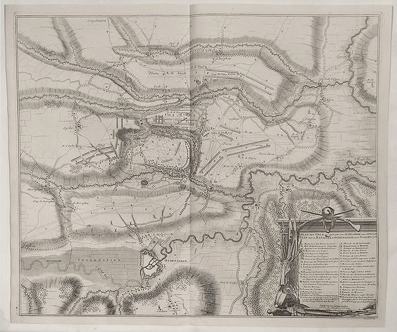 BASIRE, J., Plan der Veldslag van Oudernaerde den 11 July, 1708 …, antique map, old maps