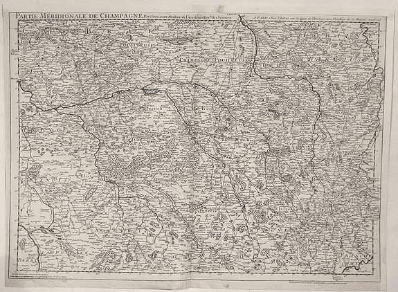 DELISLE, G., Partie Meridionale de Champagne …, antique map, old maps