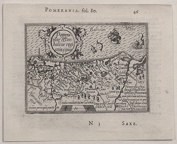 ORTELIUS, A., Pomerania Wandalicae Regionis Tipus., antique map, old maps