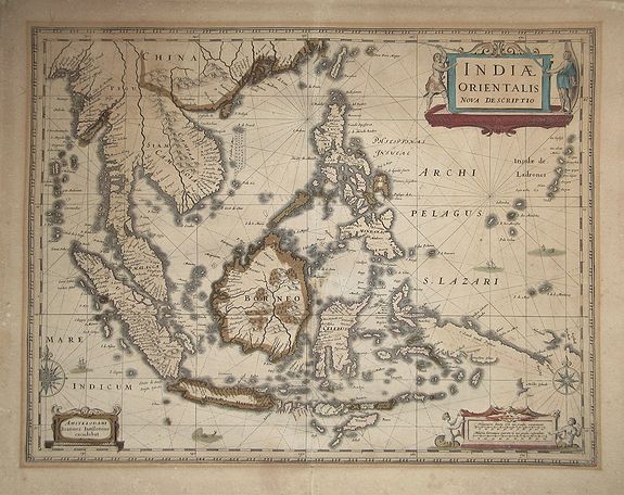 JANSSONIUS, J., Indiae Orientalis Nova Descriptio., antique map, old maps