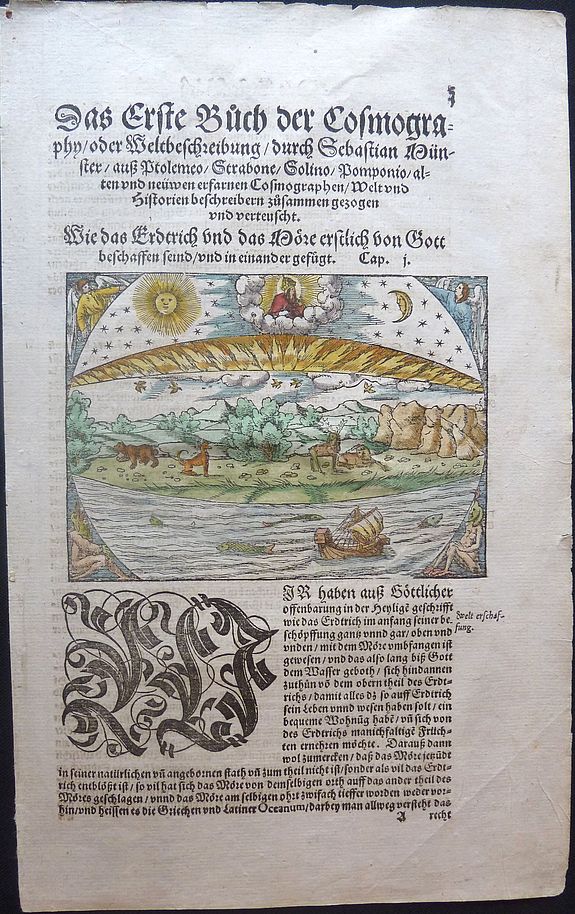MÜNSTER, Sebastian., Description of the World., antique map, old maps