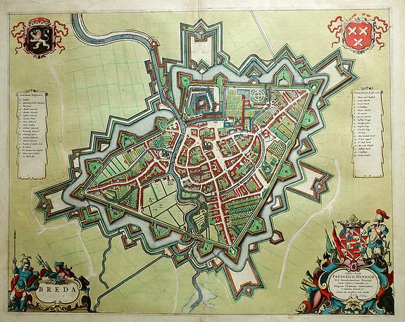 BLAEU, Joan., Breda., antique map, old maps