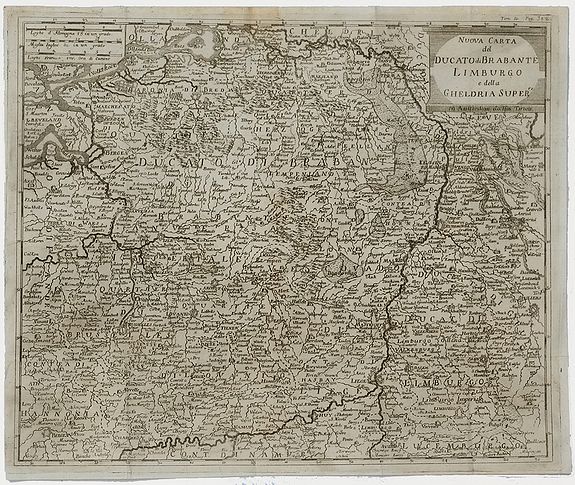 ALBRIZZI, G., Nuova Carta del Ducato di Brabante Limburgo e della Gheldria Superre., antique map, old maps