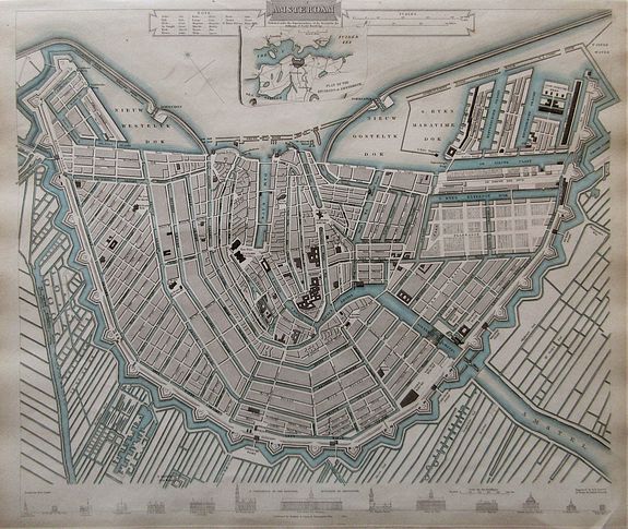 S.D.U.K., Amsterdam. , antique map, old maps