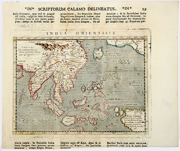 LASOR, Alphonso., INDIA ORIENTALIS., antique map, old maps