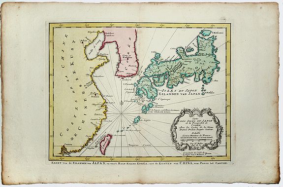 SCHLEY, V. J., Carte DES ISLES DU JAPON et la Presqu Isle de COREE., antique map, old maps