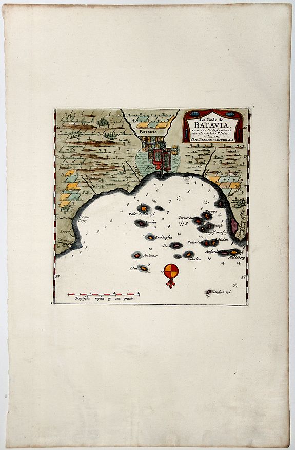 VAN DER AA, P., La Rade de BATAVIA, Faite sur les observations des plus habiles pilotes., antique map, old maps