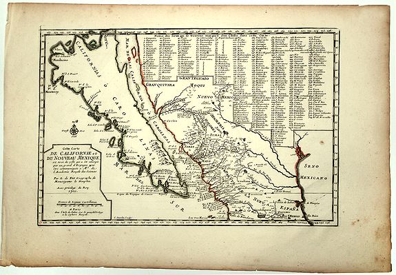DE FER, N., Cette Carte DE CALIFORNIE et DU NOUVEAU MEXIQUE., antique map, old maps