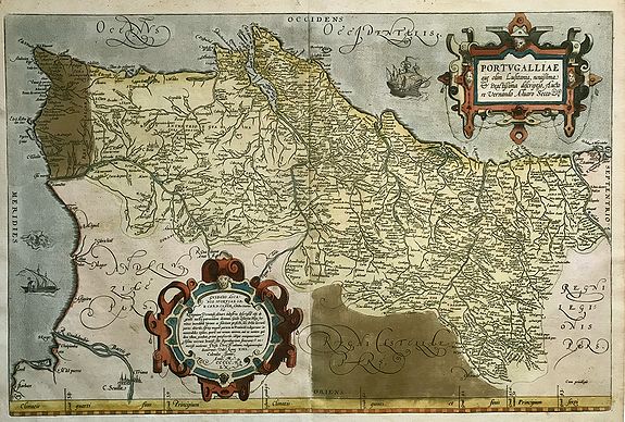 ORTELIUS, A, Portugalliae Que Olim Lusitania, novissima et exactissima Descriptio (...) , antique map, old maps