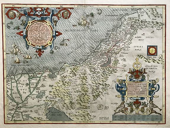ORTELIUS, A, Palestinae sive totius terrae promissionis nova description (….), antique map, old maps