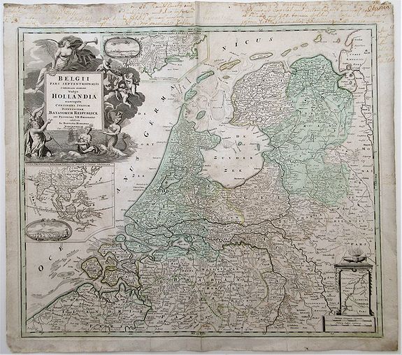 HOMANN, Johann Baptiste., Belgii Pars Septentrionalis communi nomine Vulgo Hollandia. . ., antique map, old maps