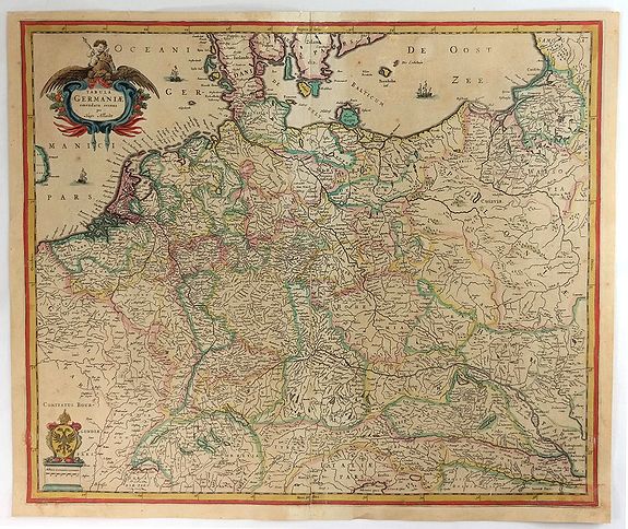 ALLARD, H., Tabula Germaniae Emendata Recens., antique map, old maps