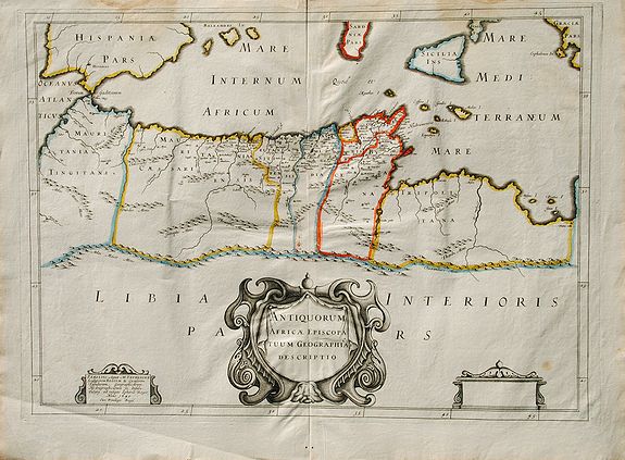 TAVERNIER, M. , Antiquorum Africae Episcopatuum Geographia Descriptio., antique map, old maps
