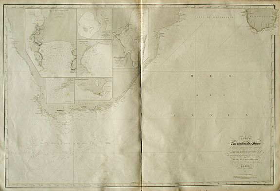 ROBIQUET, A., Carte de la Cote meridionale d'Afrique d'Angre Pequena au Cap Corrientes. Cap De Bonne Esperance., antique map, old maps