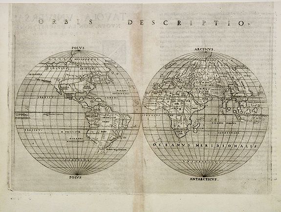 GASTALDI, G / RUSCELLI G., Orbis descriptio., antique map, old maps