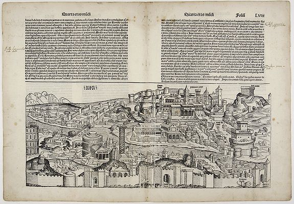 SCHEDEL, H., (Roma & Genua.), antique map, old maps
