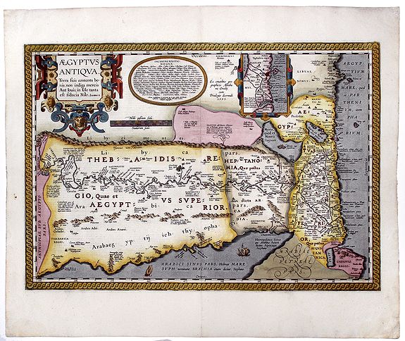 ORTELIUS, Abraham., AEGYPTUS ANTIQUA. Terra suis contante bonis, non indiga mercis. . ., antique map, old maps