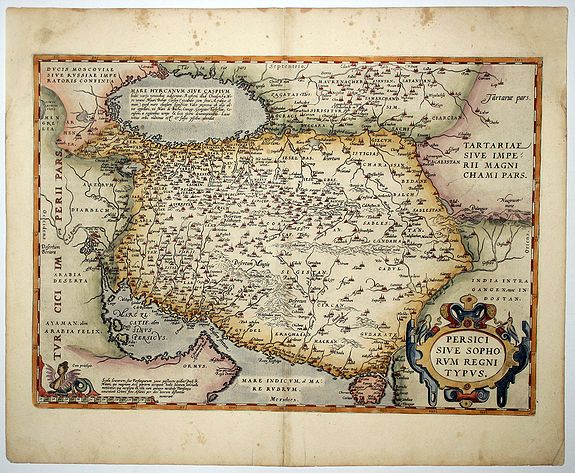 ORTELIUS, Abraham., PERSICI SIVE SOPHORUM REGNI TYPUS., antique map, old maps