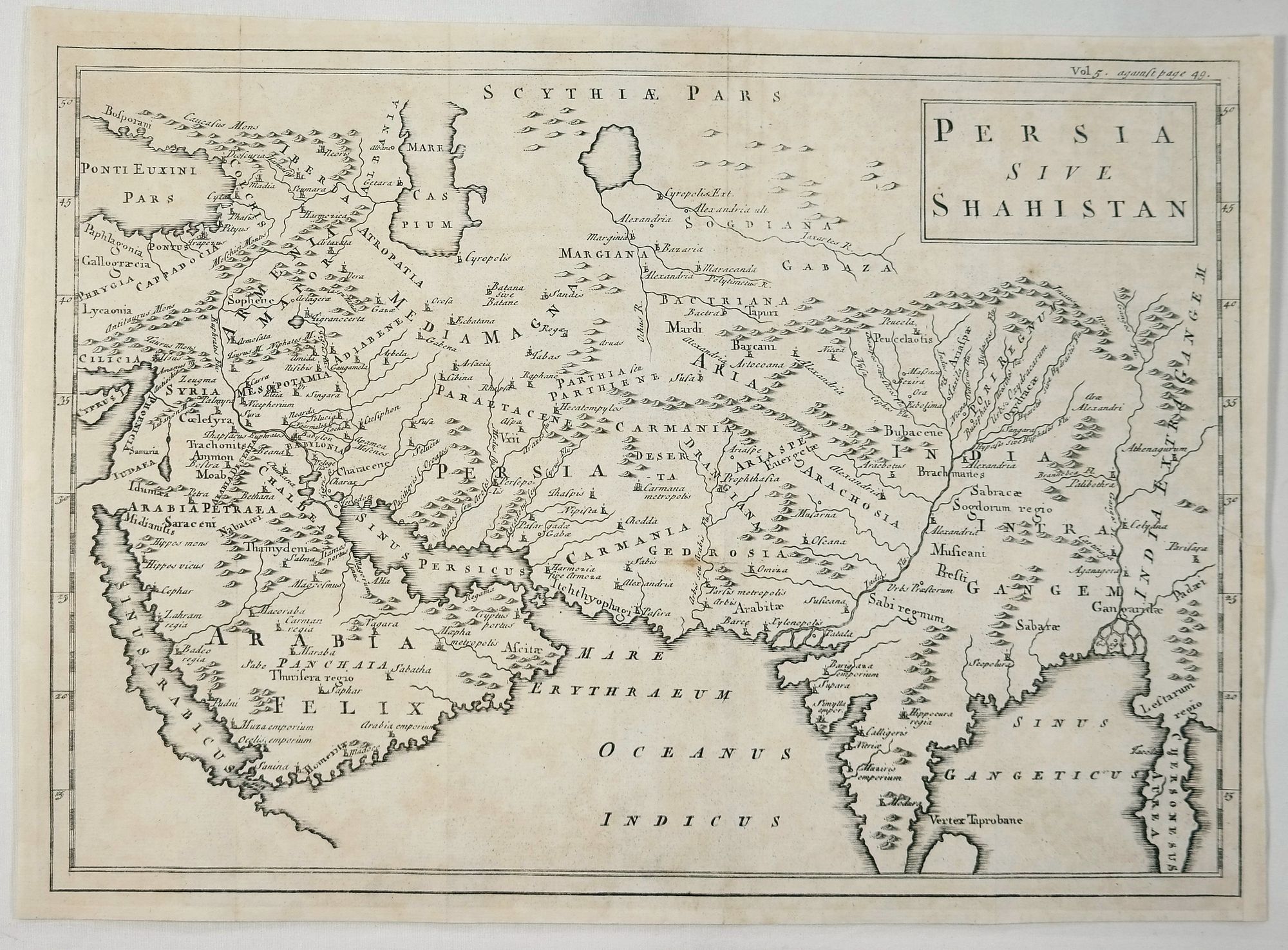 CELLARIUS, A., Persia Sive Shahistan., antique map, old maps