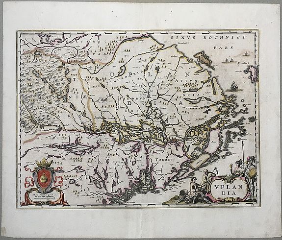BLAEU, Willem & Joan., Uplandia., antique map, old maps