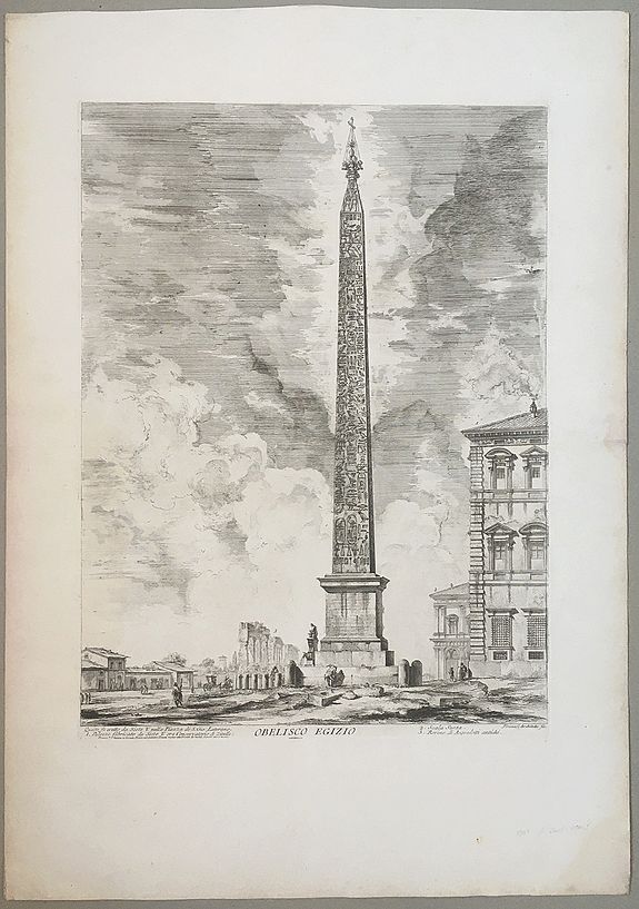 PIRANESI, Giovanni Battista, Obelisco Egizio., antique map, old maps