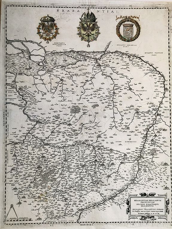 TRAMEZZINI, M., Brabantiae Belgarum Provinciae Recens Exactaque Descriptio., antique map, old maps