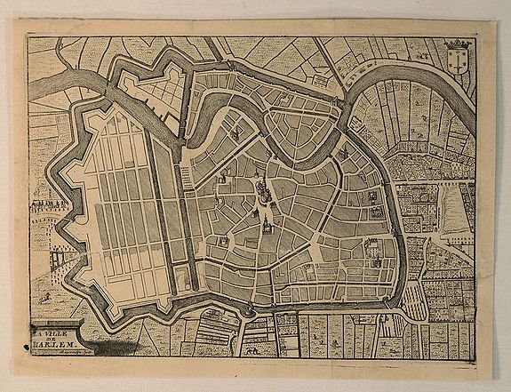 HARREWIJN, J., La Ville de Harlem., antique map, old maps