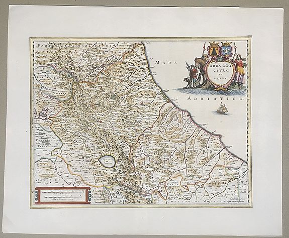 JANSSONIUS, Johannes., Abruzzo Citra et Ultra., antique map, old maps
