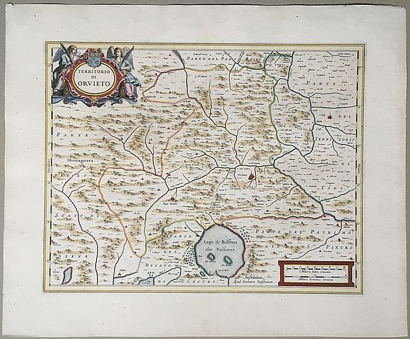 JANSSONIUS, Johannes., Territorio di Orvieto., antique map, old maps