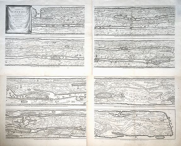 ORTELIUS, Abraham / PEUTINGER, Konrad., Tabula Itineraria Ex Illustri Peutingerorum Biblitheca Quae Augustae Vindel., antique map, old maps