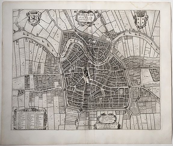 WILS, Pieter / BLAEU, Joan., Harlemum, vernacule Haerlem. Dimensa a Petro Wils Geometra 1646., antique map, old maps