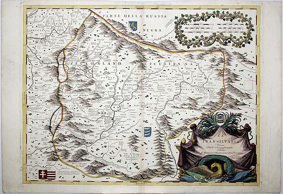 CORONELLI, V. M., LA TRANSILVANIA. . ., antique map, old maps