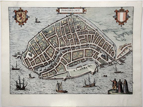 BRAUN, G. / HOGENBERG, F., DORDRECHT., antique map, old maps
