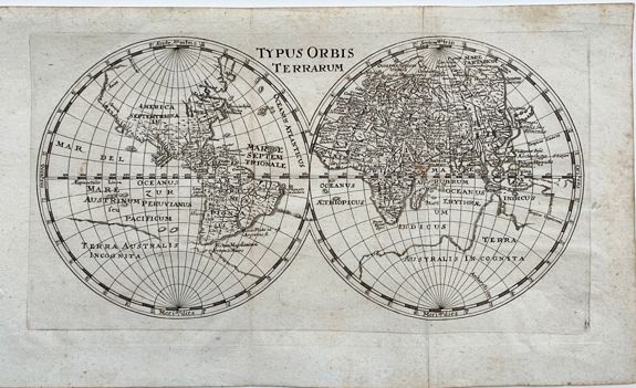 CLUVER, P., Typus Orbis Terrarum., antique map, old maps