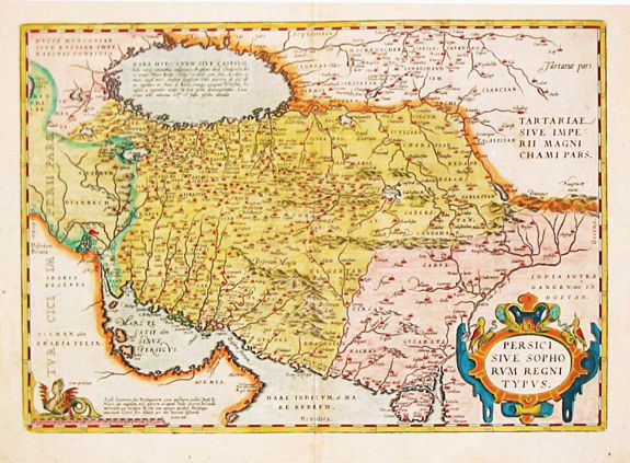 ORTELIUS, A., Persici., antique map, old maps