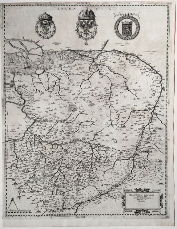 OLGARIUS, Girolami (Hieronymus)., Brabantia Belgarum Provinciae recens exactaque descriptio Venetiis., antique map, old maps