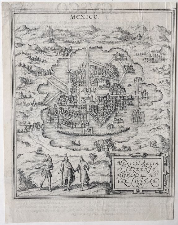 BRAUN, G. / HOGENBERG, F., Mexico, Regia & Celebris Hispania Novae Civitas., antique map, old maps