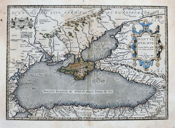 ORTELIUS, A., Pontus Euxinus Aequor Iafonio pulfatum remige premum., antique map, old maps