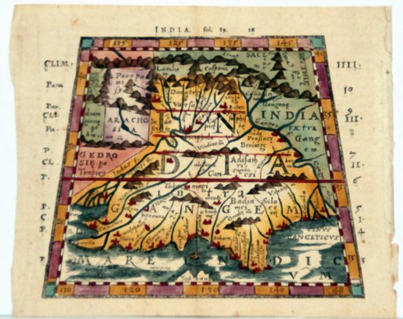PETRI, Henri., India., antique map, old maps