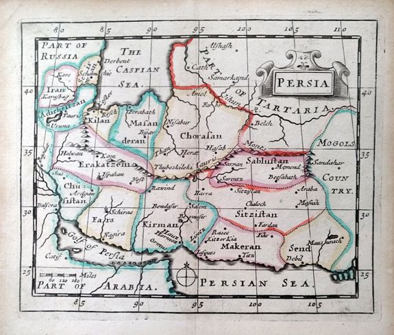 SELLER, John. , Persia., antique map, old maps