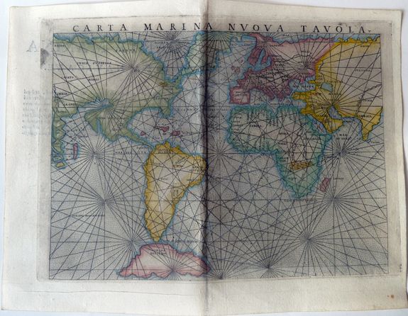 RUSCELLI / MALOMBRA., CARTA MARINA NUOVA TAVOLA., antique map, old maps