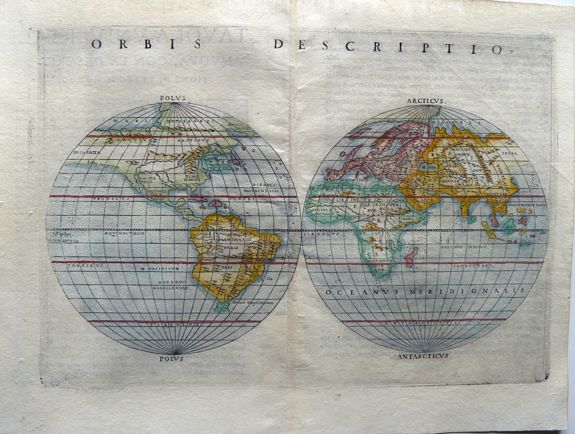 RUSCELLI / MALOMBRA., Orbis descriptio., antique map, old maps